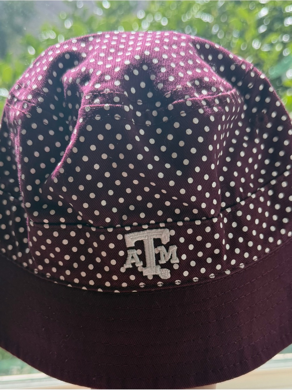 Texas A&M Aggies infant Maroon Polka Dot Bucket Hat